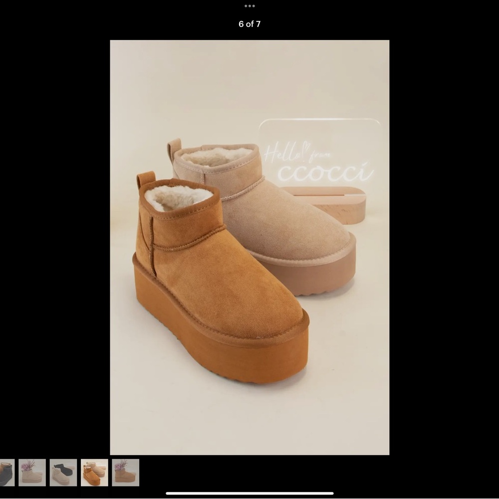 Soda benji-m tan platform, faux fur boot. New with box. - Picture 2 of 8
